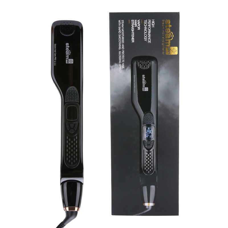 Nuevo estilo transfronterizo de vapor, férula de pelo alisado, plancha de pelo en aerosol de placa ancha, cuidado del cabello para el hogar, peinado alisado en seco y húmedo image 6