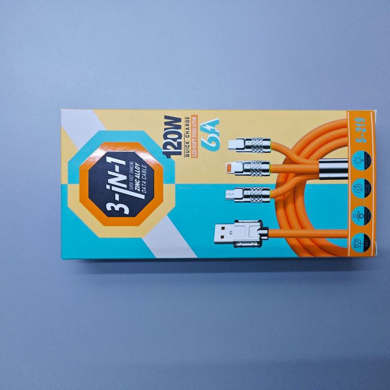 120W マシンゲストライン 1 対 3 超高速充電太い充電ケーブルデータケーブル Apple Huawei Honor 卸売に適しています|undefined