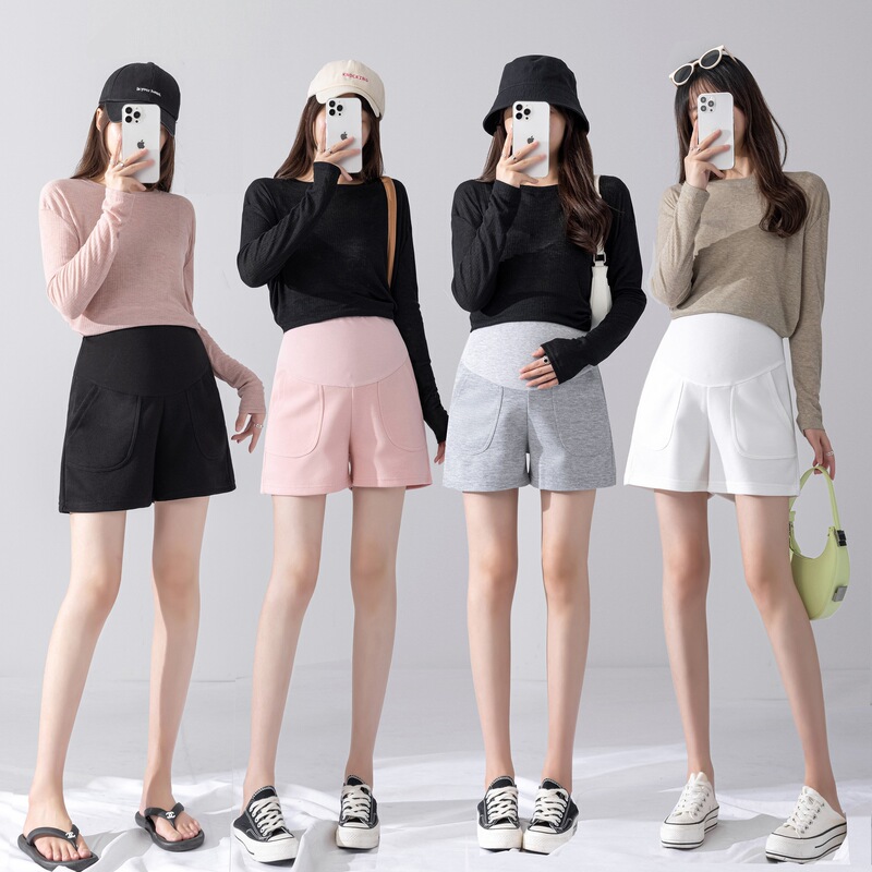 Real Price 2025 Summer Fashion Outerwear Casual Sports Maternity Shorts Loose Thin Home Pants Wide-Leg Pants Hot