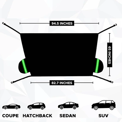 Car snow shield: enlarged Oxford cloth car