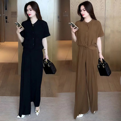 シフォンのファッションセットの女性2025夏の新型の洋気はゆったりしていて、やせています。