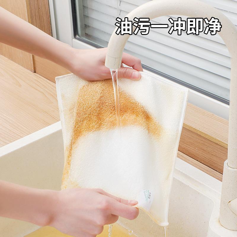 竹繊維ふきん、家庭用キッチン掃除用吸水性油取りふきん、油がこびりつきにくい怠惰なたわし|undefined