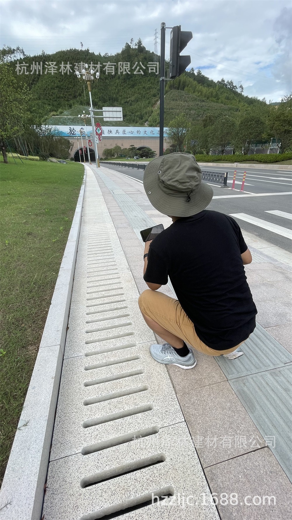 水泥明沟盖板水泥雨水篦子仿芝麻白排水沟盖板500*600*60