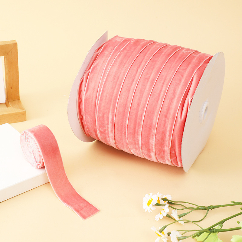 Cinta de terciopelo de 2,5 cm de ancho, cinta de gamuza, zapatos, sombreros, lazo, accesorios de ropa, accesorios de bricolaje, cinta de lana