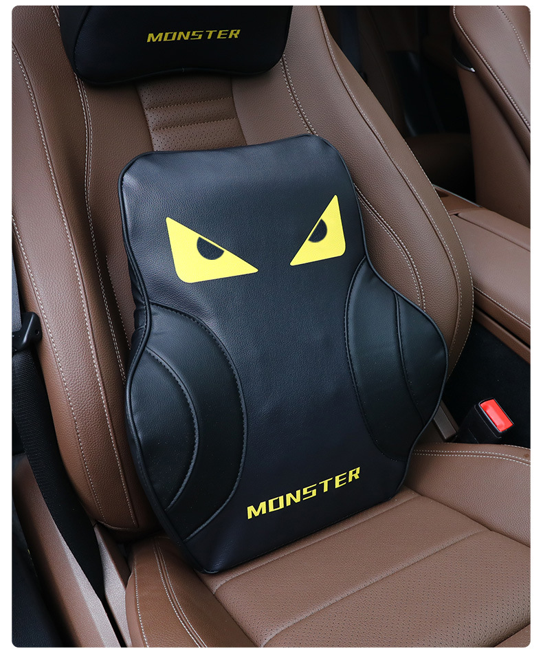 Wholesale Cartoon Memory Foam Car Headrest Lumbar Cushion Cute Car Waist Support Cushion Neck Pillow Headrest
