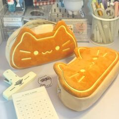 赤い本の同じタイプのかわいい猫の筆袋ins風高颜値大容量文房具収納バッグ学生鉛筆ケース
