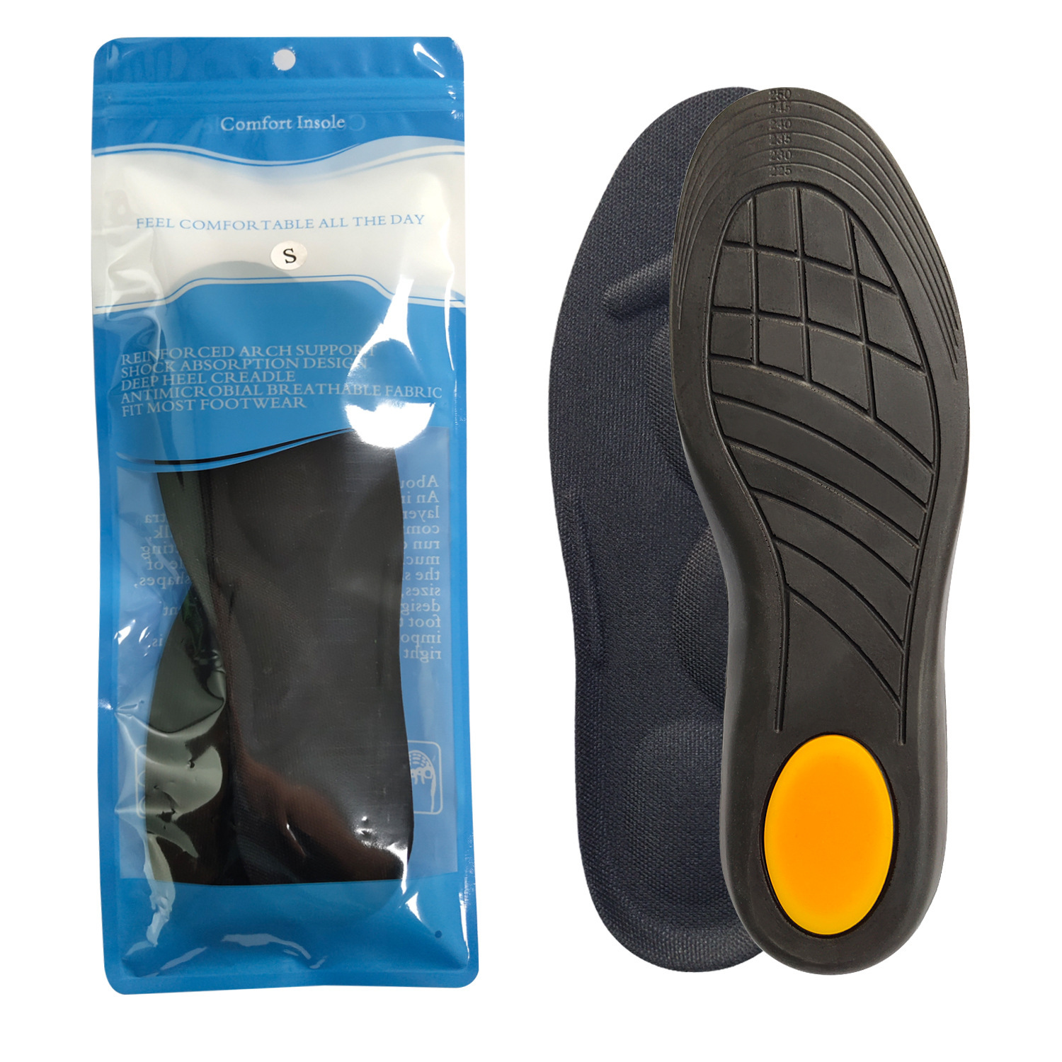 PU plantilla de arco japonés soporte 4D plantilla de zapatos para hombres cómodas suelas deportivas amortiguadoras absorción de sudor plantilla de zapatos deportivos