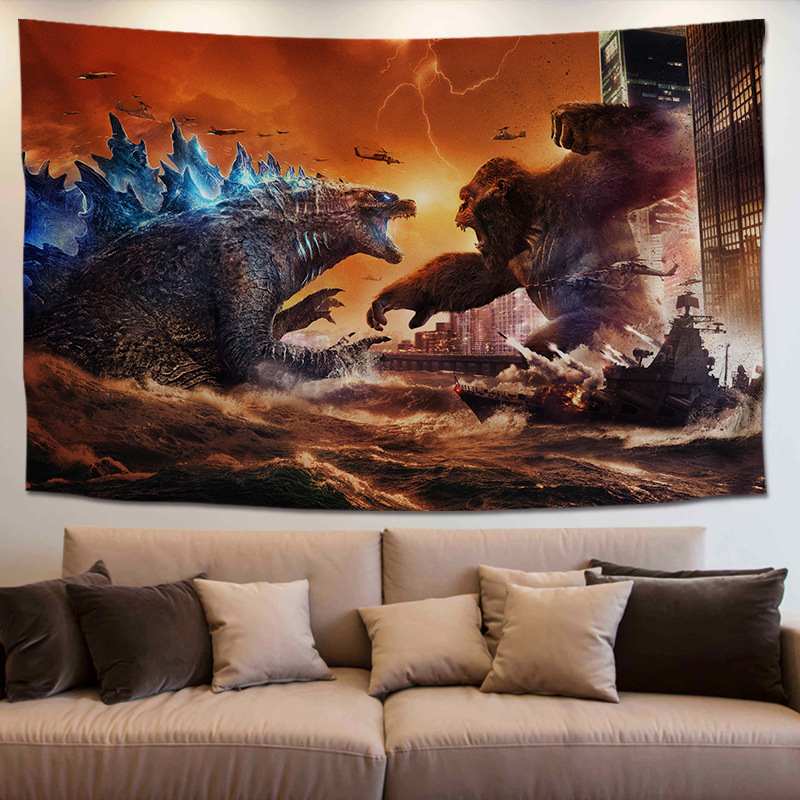 外贸挂毯J电影金刚海报大号挂毯卧室家用装饰背景布炫酷挂布|ru