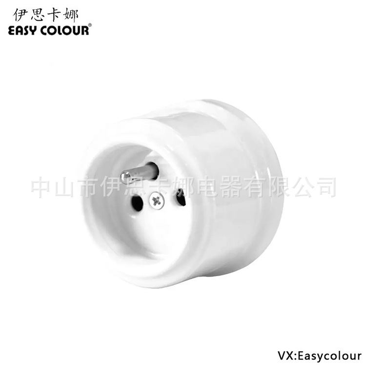 表面安装老式复古陶瓷瓷电气法式墙壁插座