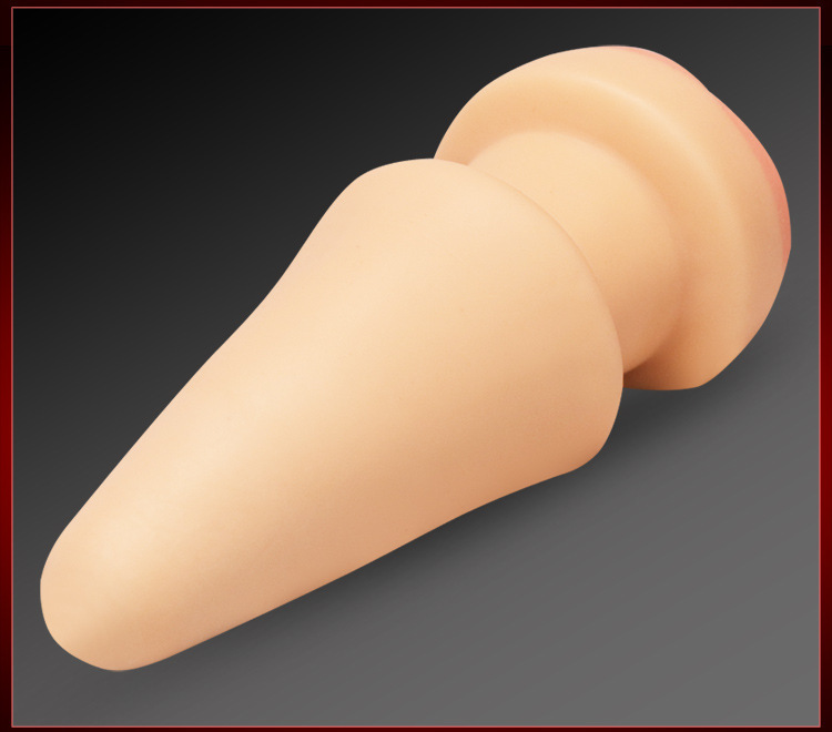 Jiuai Anal Plug Dilator, Skin-Tone TPE, Smooth Shaped Strip Design — detail image 10