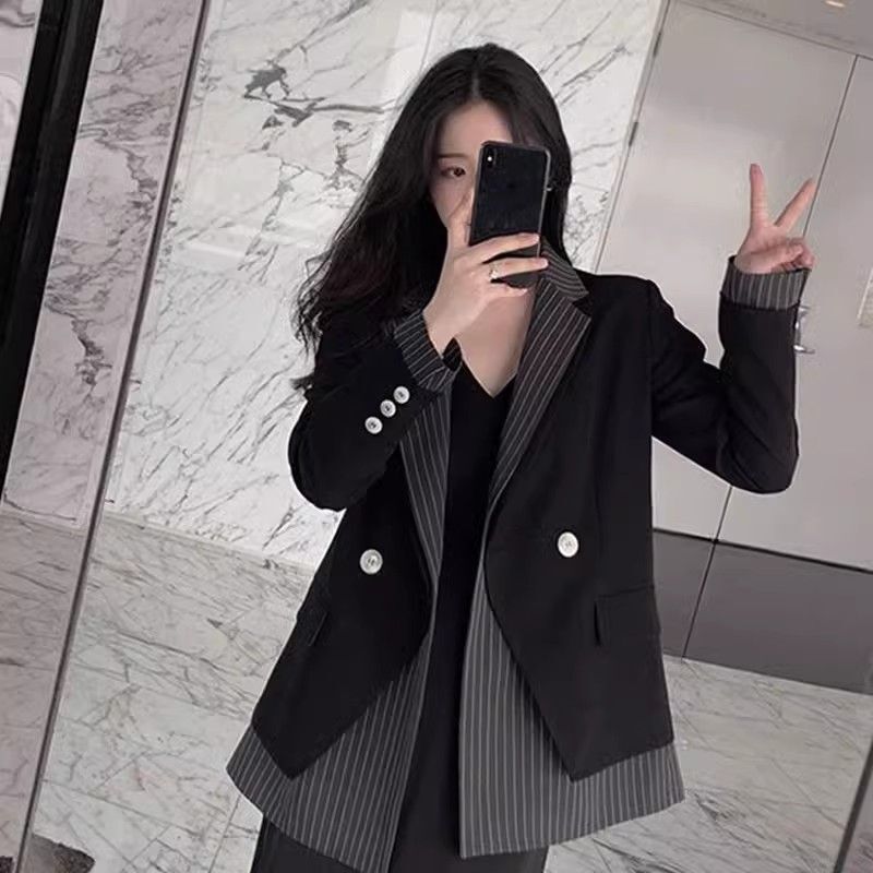 British Popular European-Style Gentleman's New Korean-Style Suit 2026 Autumn Men's Suit Jacket Striped Jacket