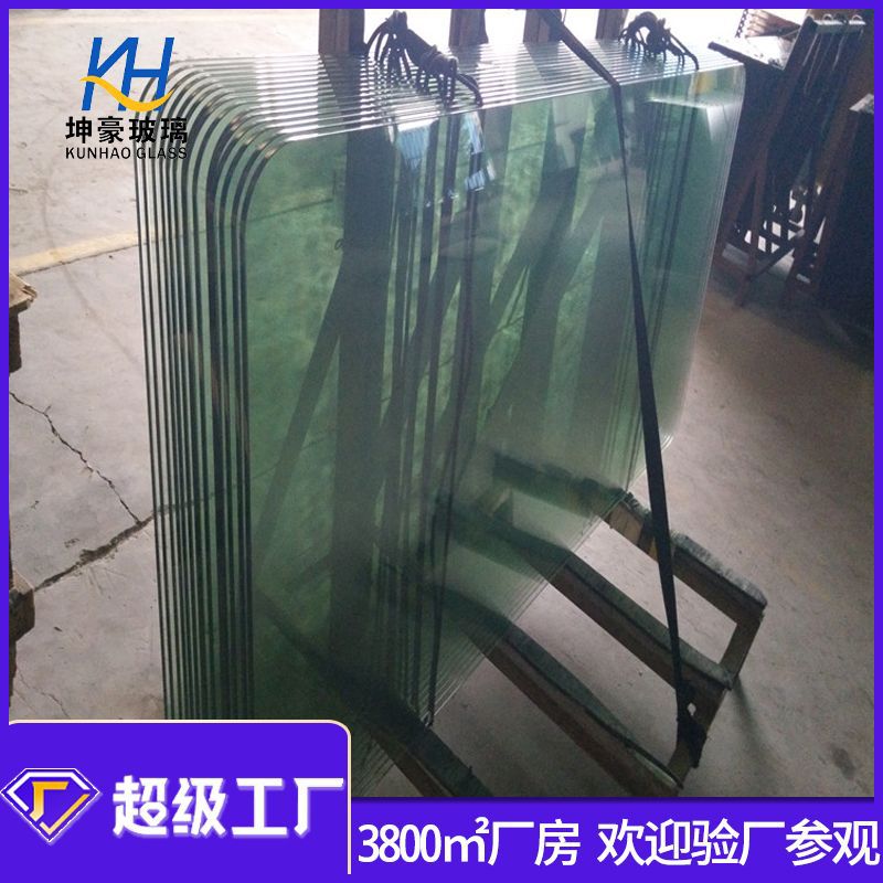 东莞家具钢化玻璃厂家加工10mm超白钢化茶几玻璃精磨边可开孔开缺