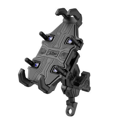 Motorcycle front windshield – windshield glass - rearview-mirror-mobile-phone-holder-four-columns-shock-absorption-and-anti-theft