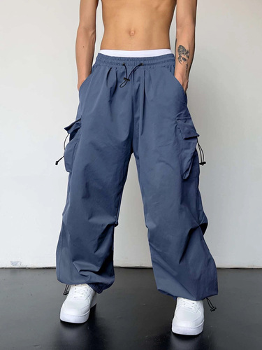 Cross-border Japanese-style pants for men: high-street trendy brand, loose-fit straight-leg workwear pants, couple's sports and casual tactical pants.
