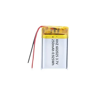 602025聚合物锂电池250MAH智能穿戴蓝牙音箱美容仪LED灯电池3.7V
