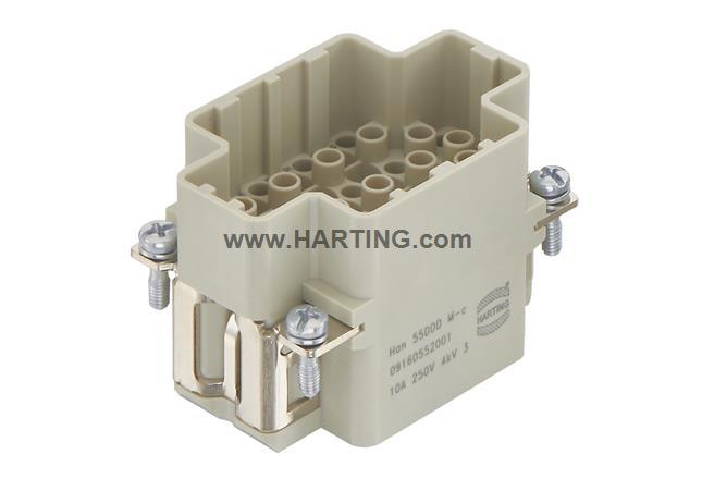 HARTING浩亭 Han 55DDD M-c 09160552001 公芯55针 插芯连接器6B