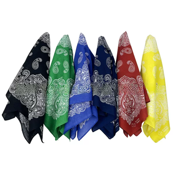 European and American Pure Cotton Cashew Flower Square Scarf 55*55cm Hip-Hop Headscarf Street Dance Sports Headscarf Trendy Headband