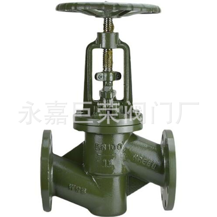 衬氟法兰截止阀 J41F46-10C 软密封 碳钢铸钢材质 单向 手动