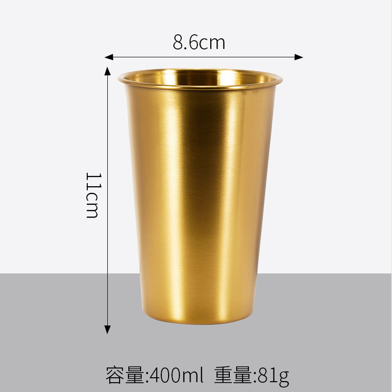 400ml 단층 컵 (금)