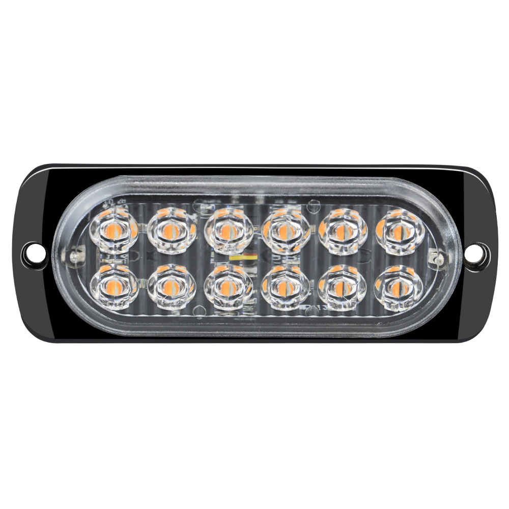 DXZ camión 12-24V luz de advertencia de la señal lateral del cuerpo del coche 12LED flash ultrafino luz estroboscópica 36W