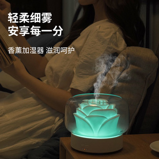 New Chinese Rose Aromatherapy Machine Bedroom Hotel Essential Oil Diffuser Small Household Humidifier Creative Night Light