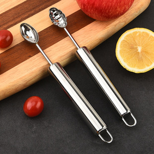 Stainless Steel Fruit Scooper Household Ice Cream Spoon Creative Ice Cream Scoop Kitchen Fruit Platter Tool