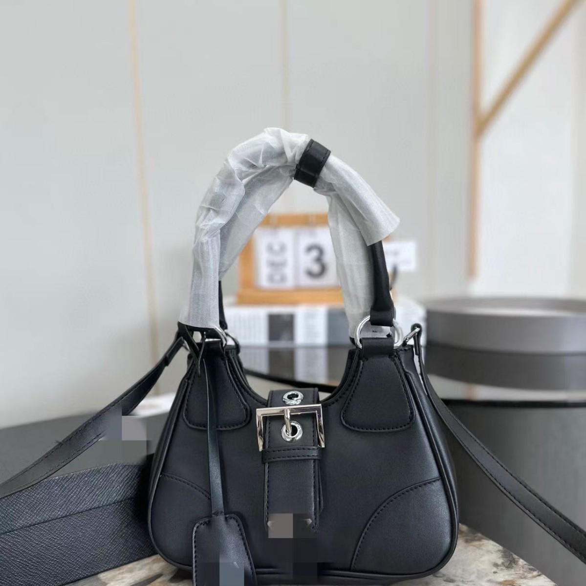 Soft Hobo Underarm Bag - Sweet & Cool Biker Style, Niche Designer Shoulder & Crossbody Bag For Women - Thumbnail 3