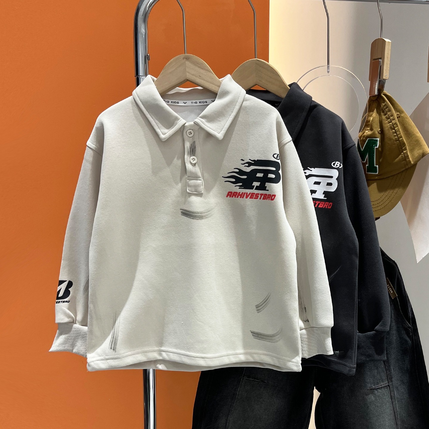 男童POLO衫秋款男孩秋季潮酷衣服2026新款中大童时尚百搭休闲卫衣