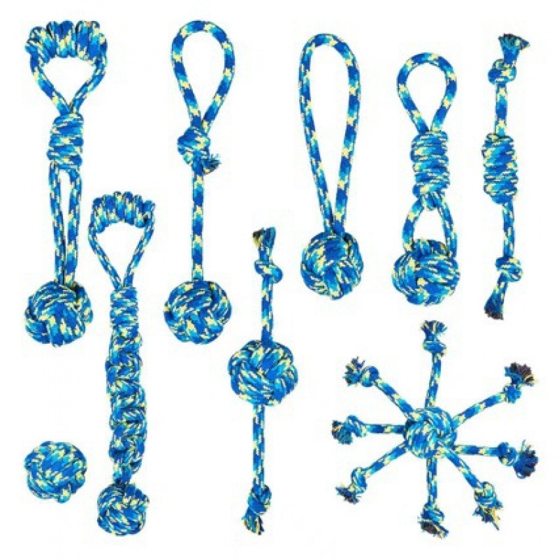 Dog Chew-Resistant Cotton Rope Toy for Small, Medium, and Large Dogs, Knot Camouflage Set, Pet Dog Cotton Rope Toy
