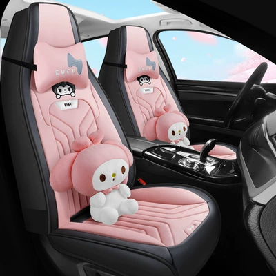 seasons universal seat cover original factory | Seat cushion, seat cover - cartoon-version-black-and-pink-one-piece-head