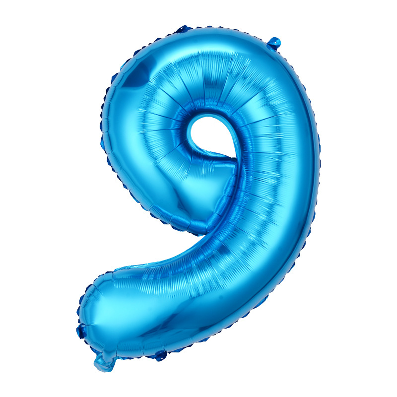 Versión americana verde digital flotante vacío globo de película de aluminio 32 pulgadas oro medio globo digital 34 pulgadas globo decoración al por mayor