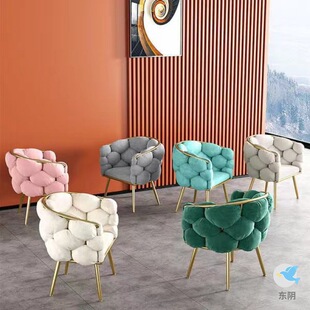 Nordic Dining Chair Home Modern Simple Milk Tea Shop Cafe Restaurant Stool Light Luxury High-end Backrest Casual Chair