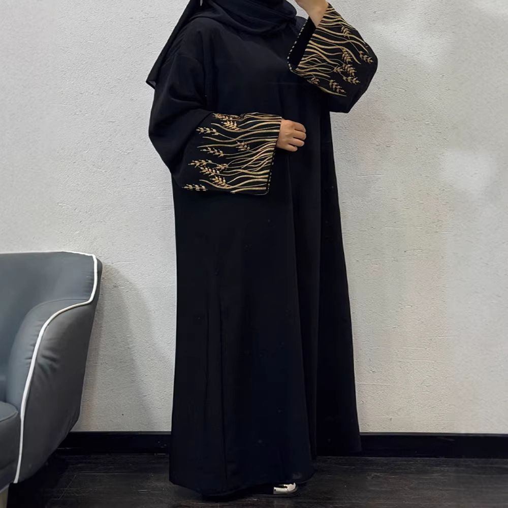 F430 Foreign Trade Cross-border E-commerce Dubai Arab Embroidered Robe Fashion Long Dress In Stock_ecoleips.com