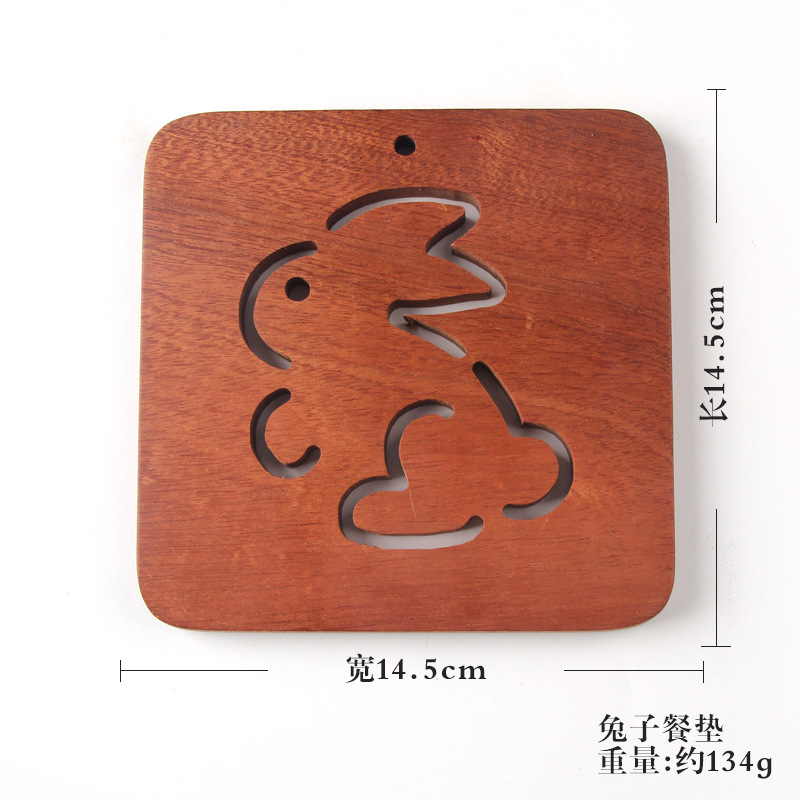 흑단 14.5 평방 매트-토끼