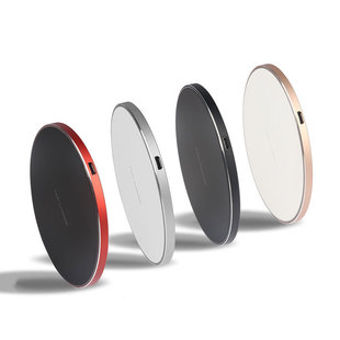 New fast charge 15W round ultra-thin for Apple Huawei Samsung mobile phone aluminum alloy lights wireless charger