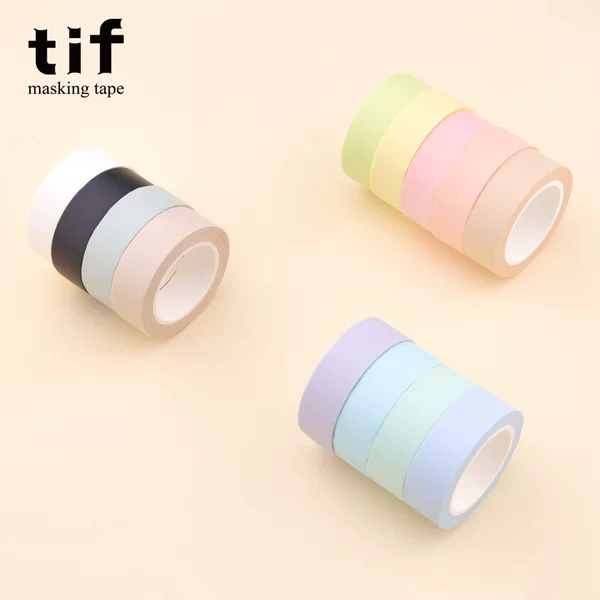 Fresh and paper tape girl heart solid color paper handmade diy decorative wall poster ins style solid color seamless adhesive