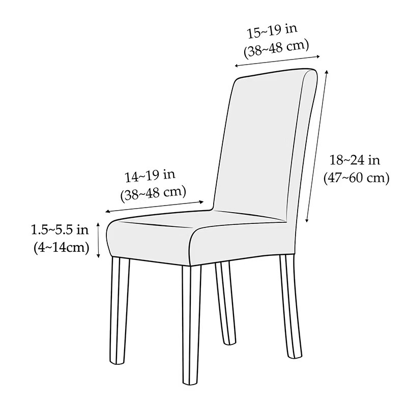 Silla de comedor de hotel para el hogar con tela jacquard elástica transfronteriza Parsons Chair