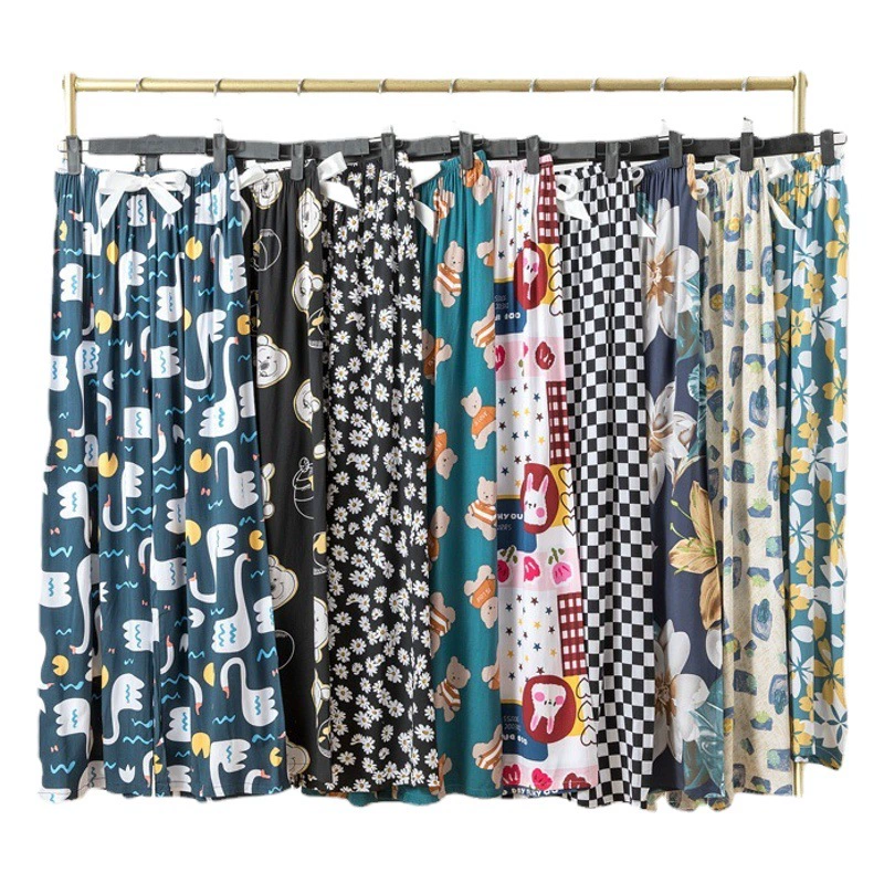 Хлопковые шелковые женские летние тонкие широкие брюки весной и осенью можно носить на улице