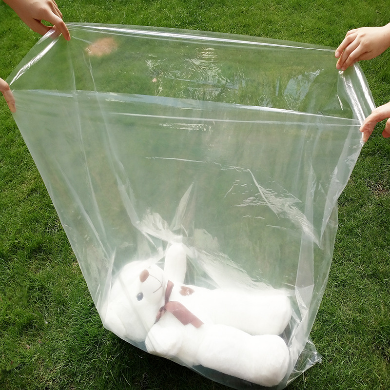 现货供应 透明聚乙烯PE平口袋5丝 水果筐纸箱塑料薄膜防潮塑料袋