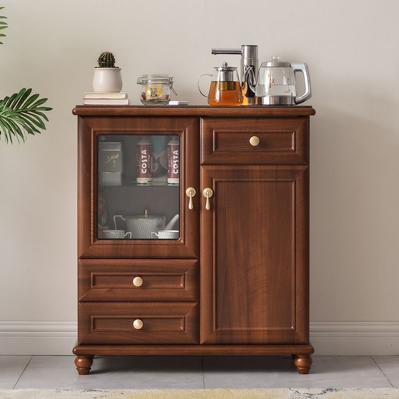 2025 nuevo gabinete de bar de té doméstico de madera china de alta gama totalmente automático dispensador de agua inteligente desinfección gabinete todo en uno