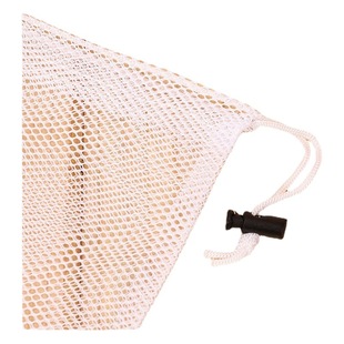 White Mesh Breathable Fruit Packaging Drawstring Bag Hexagonal Mesh Storage Bag
