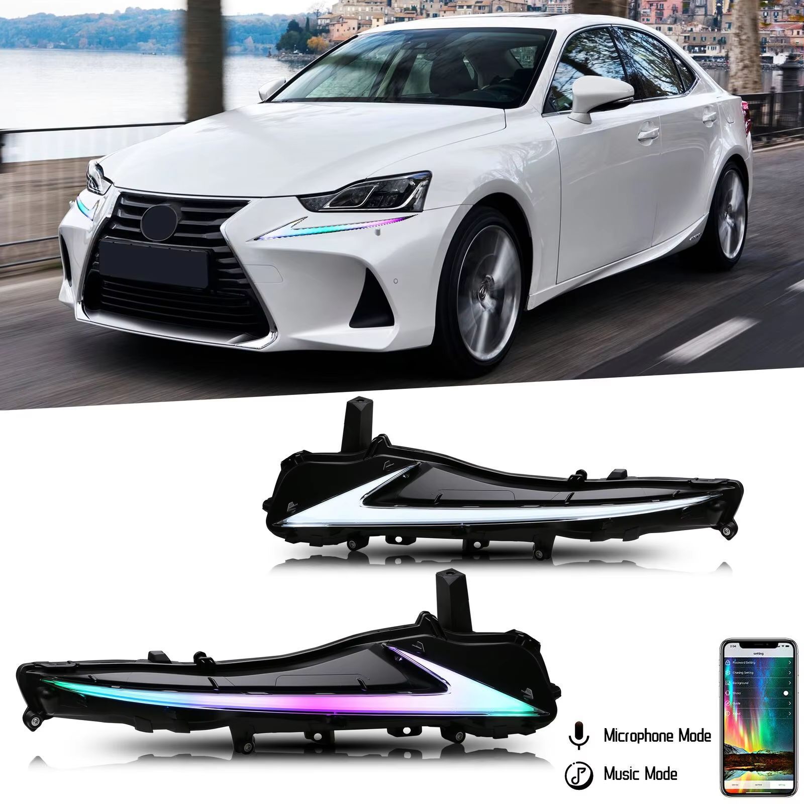 Aplicable a 13 - 20 Lexus IS lámpara diurna modificada Lexus IS300 / 250 lámpara diurna de agua corriente luz de dirección