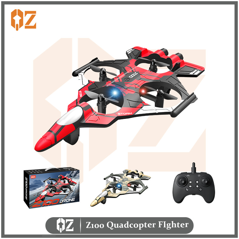 Cross-Border Z100 Quad-Rotor Combat Drone Four-Axis with Light Stunt Hovering Fixed Height Remote Control Aircraft Low Price