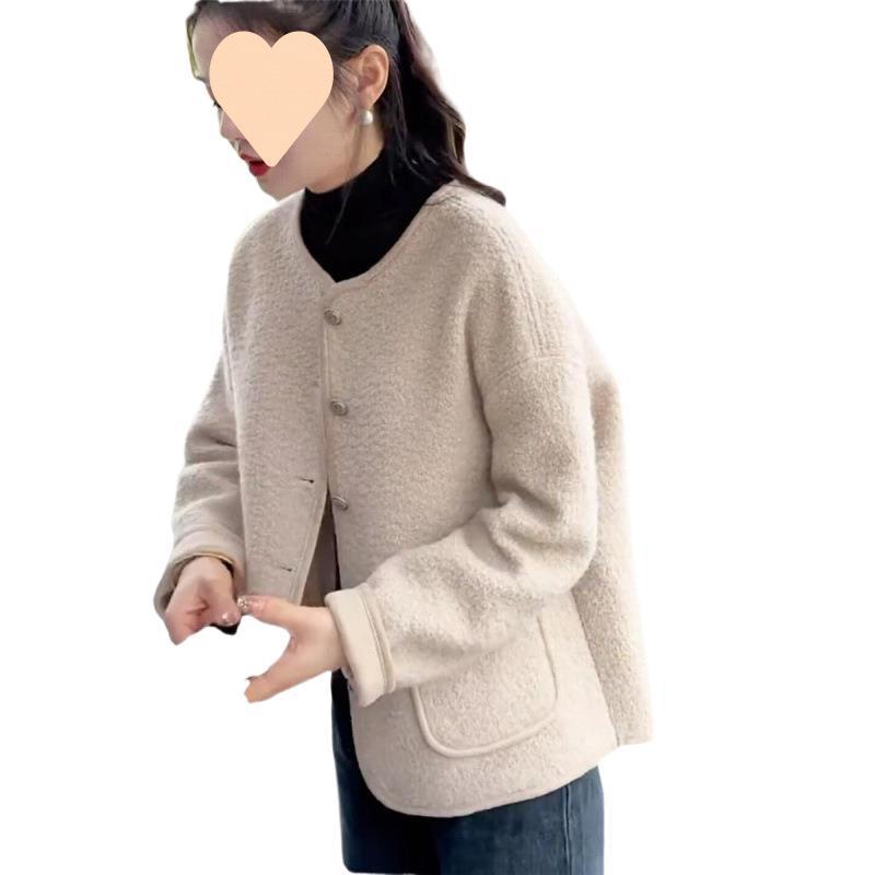 小香风外套女短款2025秋冬新款休闲宽松感一体上衣潮潮流|undefined