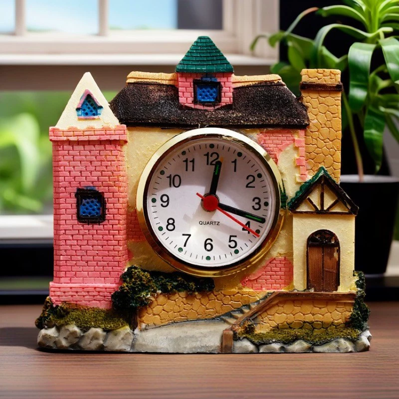 Средний замок будильник Детский подарок Вилла креативный будильник Студенческий веселый прикроватный колокол домашний стол украшения