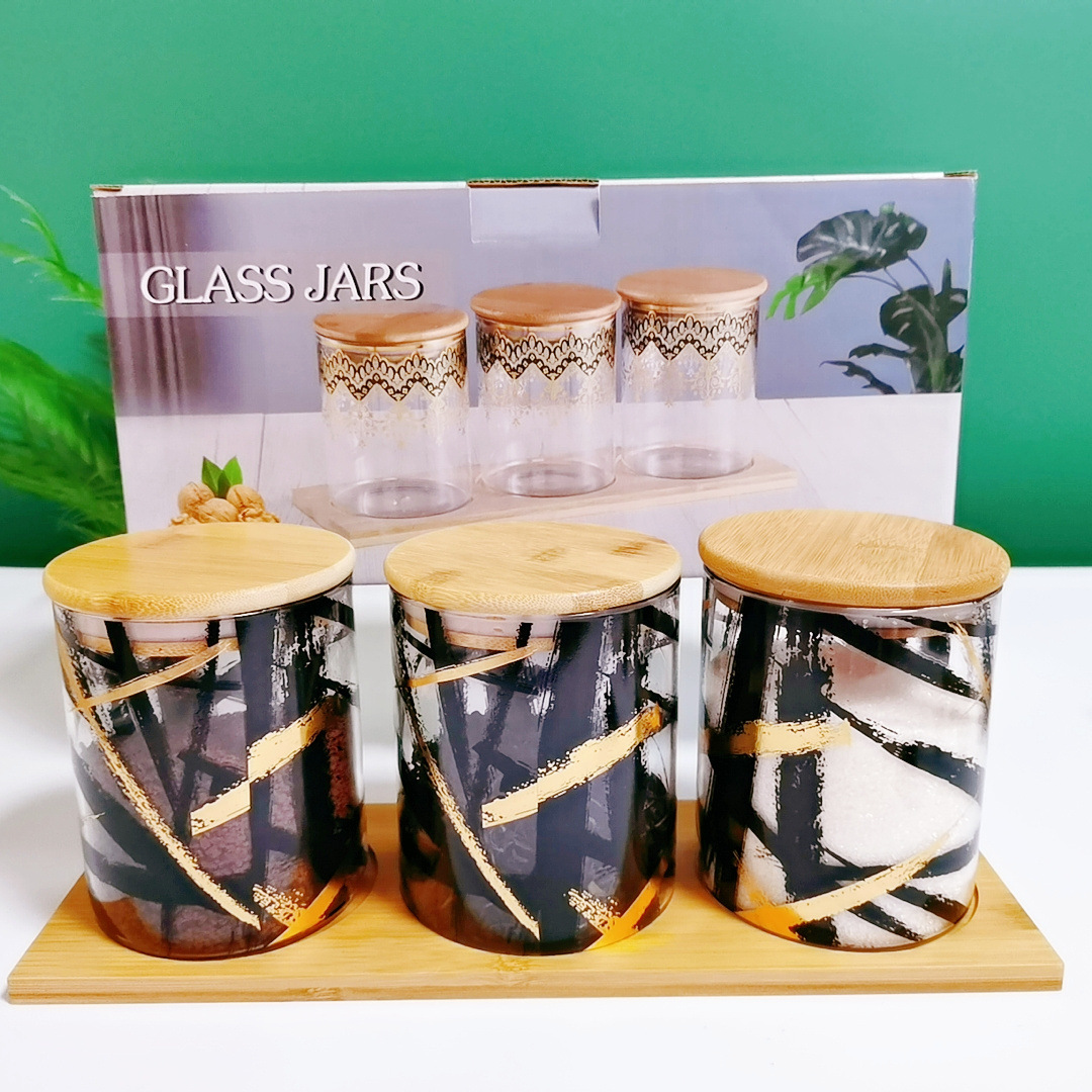Fábrica directa transfronteriza dedicada para el Comercio exterior Exportación de vidrio cilíndrico sazonador tarro de almacenamiento