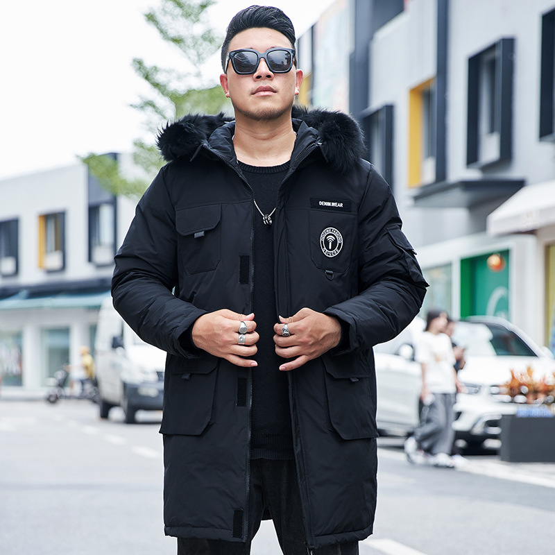 Moška oblačila, jakna, ekstra velika velikost, srednje dolga in dolga zimska jakna_voghion.com