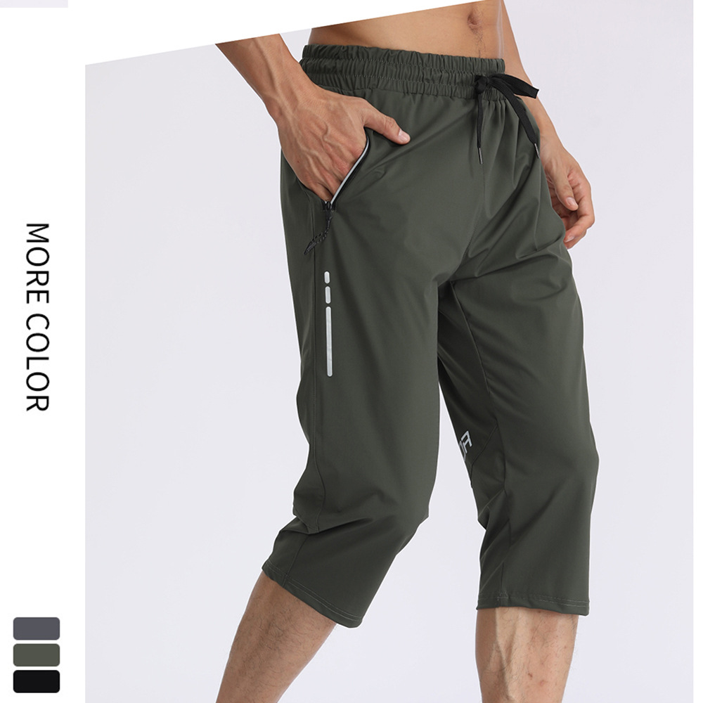 2021 nuevos hombres de verano más tamaño casual nylon hielo seda pantalones cortos