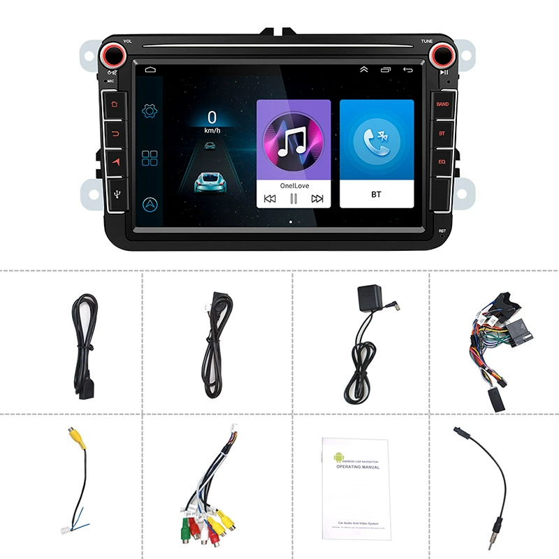Suitable for Volkswagen 8 -inch large -screen vehicle loading Android navigation MP5 player reversing Bluetooth wifi navigation all -in -one
