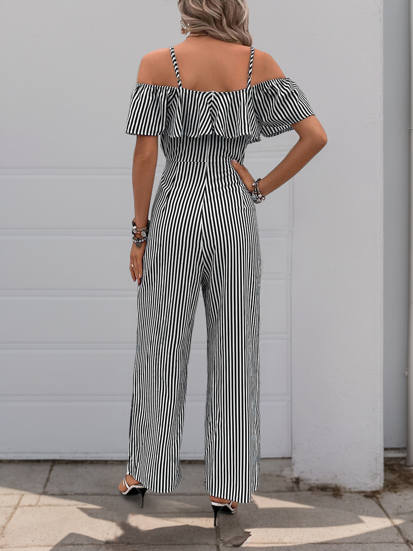 Striped Wide Leg Jumpsuit